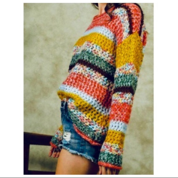 ✨PARIS✨Gorgeous color block soft knit sweater - Picture 2 of 2